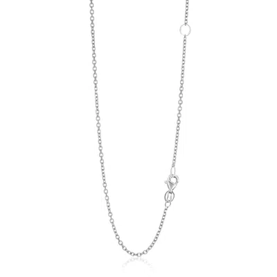 Fashnzfab 14k White Gold Adjustable Cable Chain (1.50 Mm)
