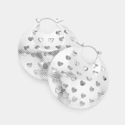 Fashnzfab 14k White Gold Filled Metal Pin Catch Earrings In Silver