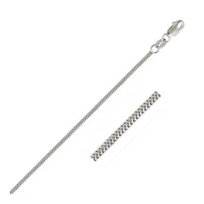Fashnzfab 14k White Gold Milano Chain (1.10 Mm)