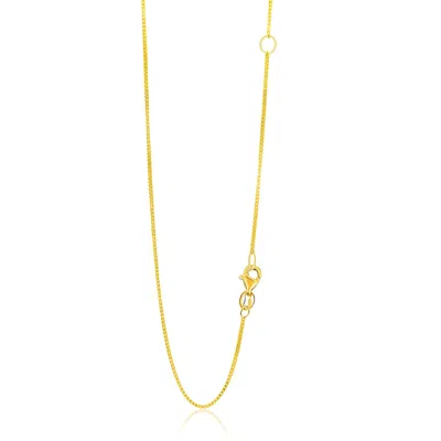 Fashnzfab 14k Yellow Gold Adjustable Box Chain (0.80 Mm)