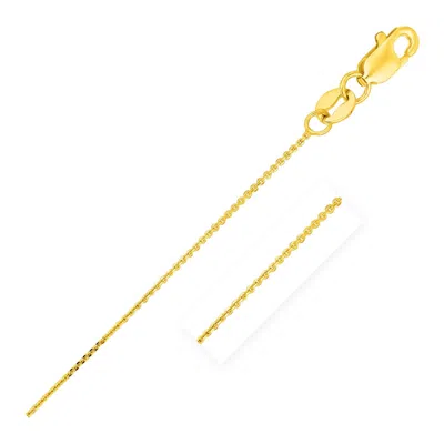Fashnzfab 14k Yellow Gold Cable Link Chain (0.50 Mm)