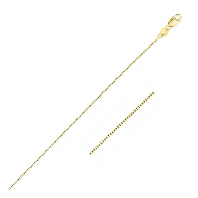 Fashnzfab 14k Yellow Gold Classic Box Chain (0.45 Mm)