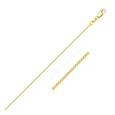 Fashnzfab 14k Yellow Gold Classic Box Chain (0.68 Mm)