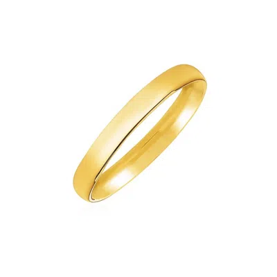Fashnzfab 14k Yellow Gold Comfort Fit Wedding Band(3.00 Mm)