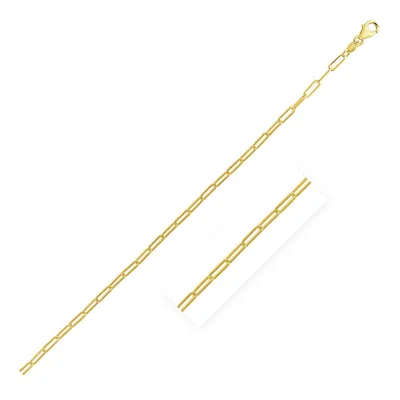 Fashnzfab 14k Yellow Gold Delicate Paperclip Chain (2.1 Mm)