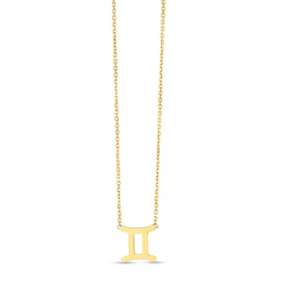 Fashnzfab 14k Yellow Gold Gemini Necklace