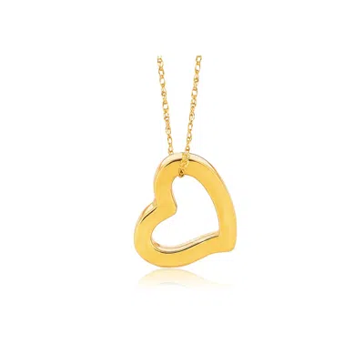 Fashnzfab 14k Yellow Gold Heart Pendant