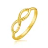 Fashnzfab 14k Yellow Gold Infinity Ring In High Polish In Gold