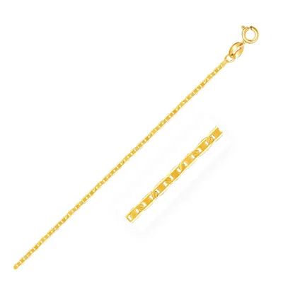 Fashnzfab 14k Yellow Gold Mariner Link Chain (1.20 Mm)