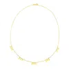 Fashnzfab 14k Yellow Gold Necklace With Circle Dangle Stations In Gold
