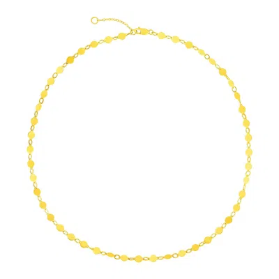 Fashnzfab 14k Yellow Gold Necklace With Polished Circles
