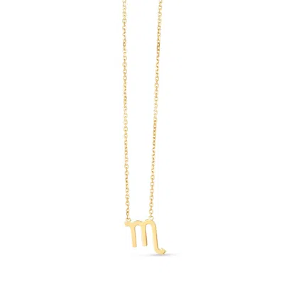 Fashnzfab 14k Yellow Gold Scorpio Necklace