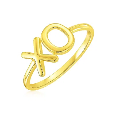 Fashnzfab 14k Yellow Gold With Xo Ring(1.50 Mm)
