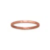 Fashnzfab 1.5mm Flat Edge Solid Copper Ring In Orange