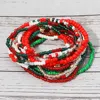 Fashnzfab 15pcs - Christmas Theme Star Seed Beaded Stretch Multi Layered Bracelets In Multi
