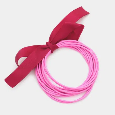 Fashnzfab 15pcs - Guitar String Stackable Stretch Bracelets In Pink