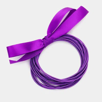 Fashnzfab 15pcs - Guitar String Stackable Stretch Bracelets In Purple