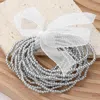 Fashnzfab 15pcs - Metal Ball Beaded Stretch Multi Layered Bracelets In Multi