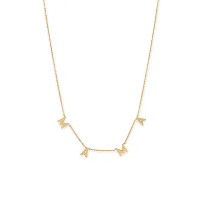 Fashnzfab 16" + 2" 14 Karat Gold Plated "mama" Charm Necklace