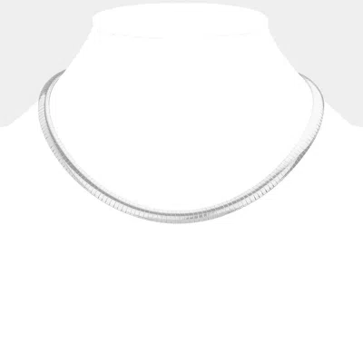 Fashnzfab 16 Inch Omega Chain Necklace In Metallic