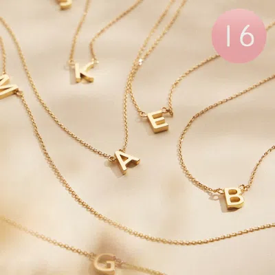 Fashnzfab 16pcs - Assorted Initial Monogram Pendant Necklaces In Gold