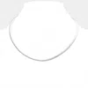 Fashnzfab 16 Inch Omega Chain Choker Necklace In Silver