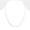 Fashnzfab 18 Inch Thin Metal Round Omega Necklace In Metallic