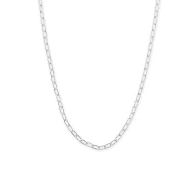 Fashnzfab 18" Smooth And Textured Link Necklace In Transparent