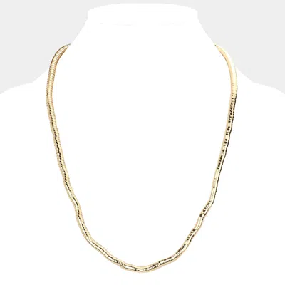 Fashnzfab 18inch Gooseneck Metal Necklace In Gold