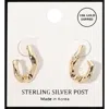 Fashnzfab 18k Gold Dipped Abstract Mini Hoop Earrings In Gold