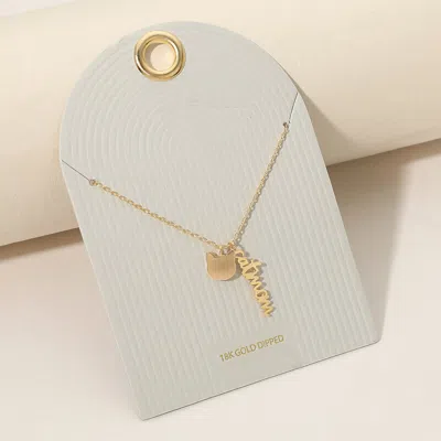 Fashnzfab 18k Gold Dipped Catmom Charm Pendant Necklace