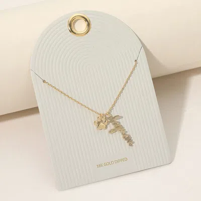 Fashnzfab 18k Gold Dipped Dogmom Paw Charm Pendant Necklace