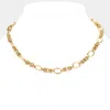 Fashnzfab 18k Gold Dipped Stainless Steel Premium Handmade Chain Necklace In Gold