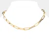 Fashnzfab 18k Gold Dipped Stainless Steel Premium Handmade Chain Necklace In Gold
