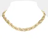 Fashnzfab 18k Gold Dipped Stainless Steel Premium Handmade Chain Necklace In Gold