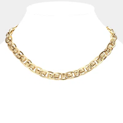 Fashnzfab 18k Gold Dipped Stainless Steel Premium Handmade Chain Necklace
