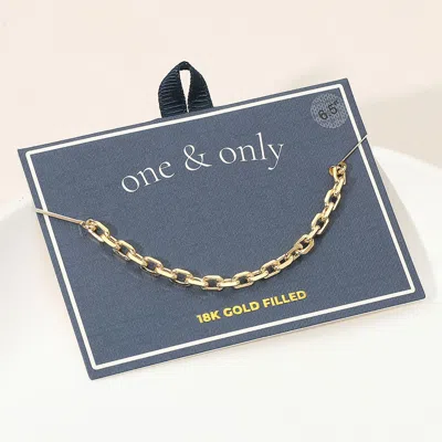Fashnzfab 18k Gold Filled Chunky Link Chain Bracelet