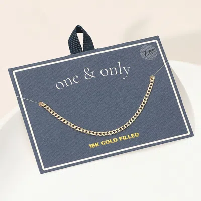 Fashnzfab 18k Gold Filled Classic Cuban Chain Bracelet - Gold