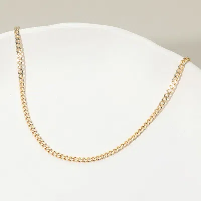 Fashnzfab 18k Gold Filled Curb Chain Necklace - Gold