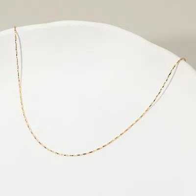 Fashnzfab 18k Gold Filled Delicate Twist Chain Necklace - Gold