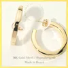 Fashnzfab 18k Gold Filled Hypoallergenic Bold Open Hoop Earrings - Gold In Gold