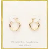 Fashnzfab 18k Gold Filled Hypoallergenic Mini Hoop Pin Catch Earrings - Gold In Gold