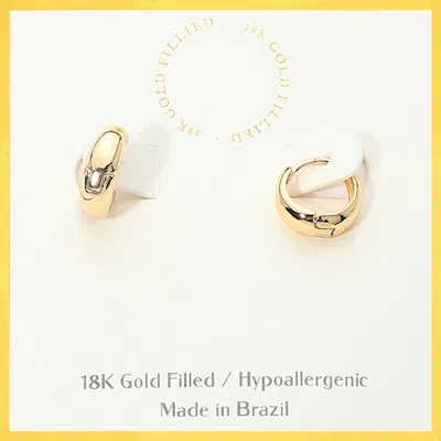 Fashnzfab 18k Gold Filled Hypoallergenic Mini Huggie Hoop Earrings