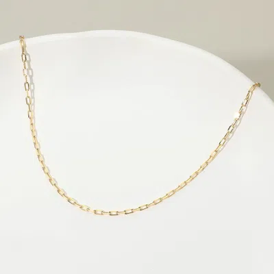 Fashnzfab 18k Gold Filled Oval Paperclip Chain Necklace