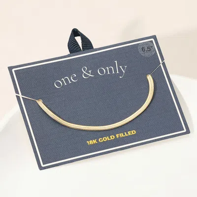 Fashnzfab 18k Gold Filled Snake Chain Bracelet