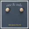 Fashnzfab 18k Gold Filled Textured Ball Stud Earrings - Gold In Gold