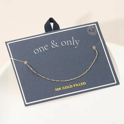 Fashnzfab 18k Gold Filled Twisted Chain Bracelet - Gold