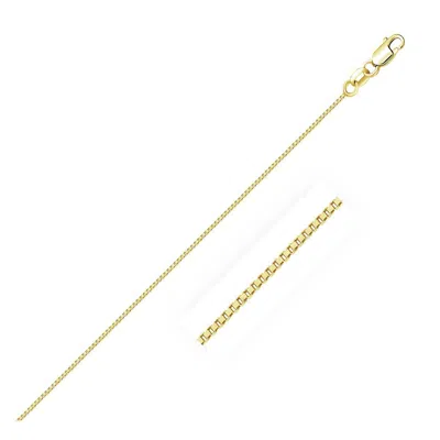Fashnzfab 18k Yellow Gold Box Chain 0.6mm (0.60 Mm)