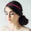 Fashnzfab 2-row Bling Square Stone Stretch Headband In Pink
