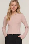 Fashnzfab 2-way Zip Closure Sweater Hoodie Cardigan In Multi